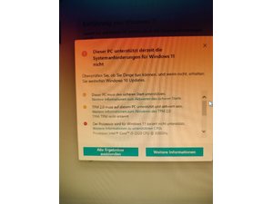 Win 11 auf offizell nicht kompatiblem PC